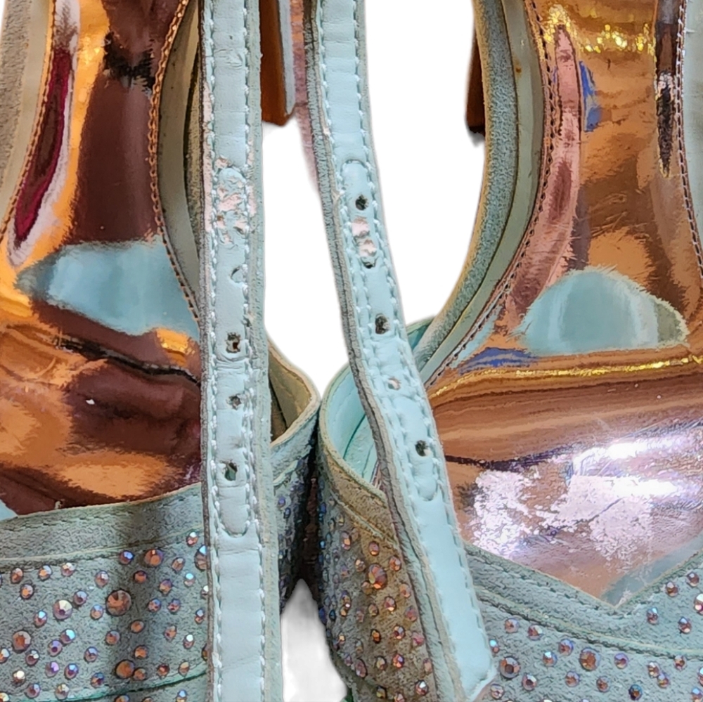 Giani Bini Platinum Collection light blue, sparkly, stilettos - Picture 7 of 7